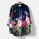 Kiara™ | Stilfuld Løs Pasform Blomstret Bluse