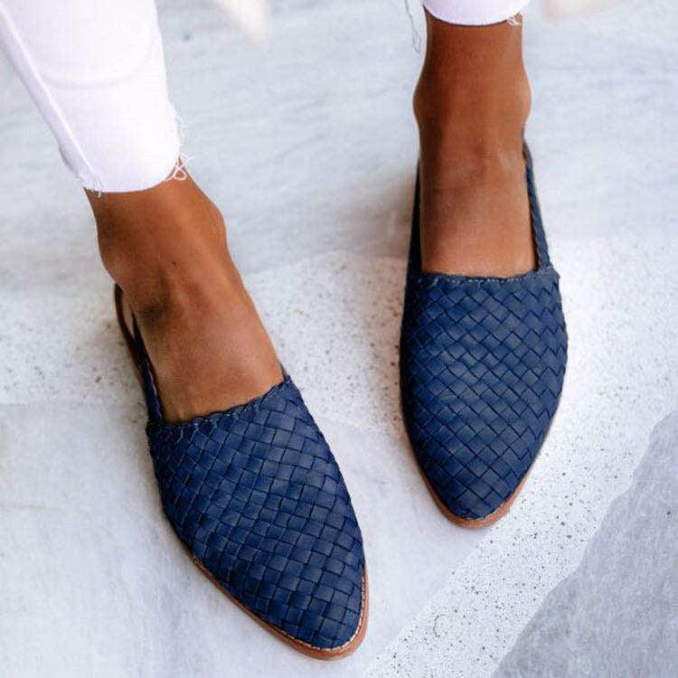 Karen | Komfortable Vævede Slingback Flats