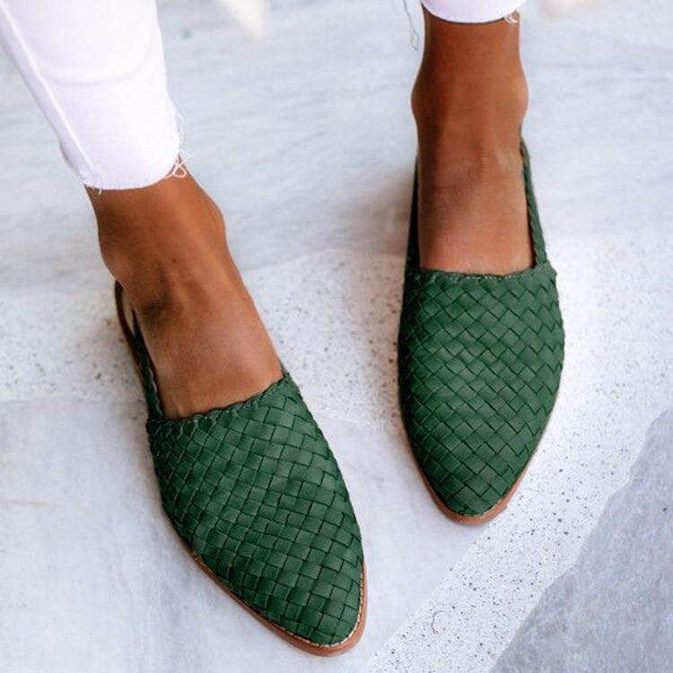Karen | Komfortable Vævede Slingback Flats