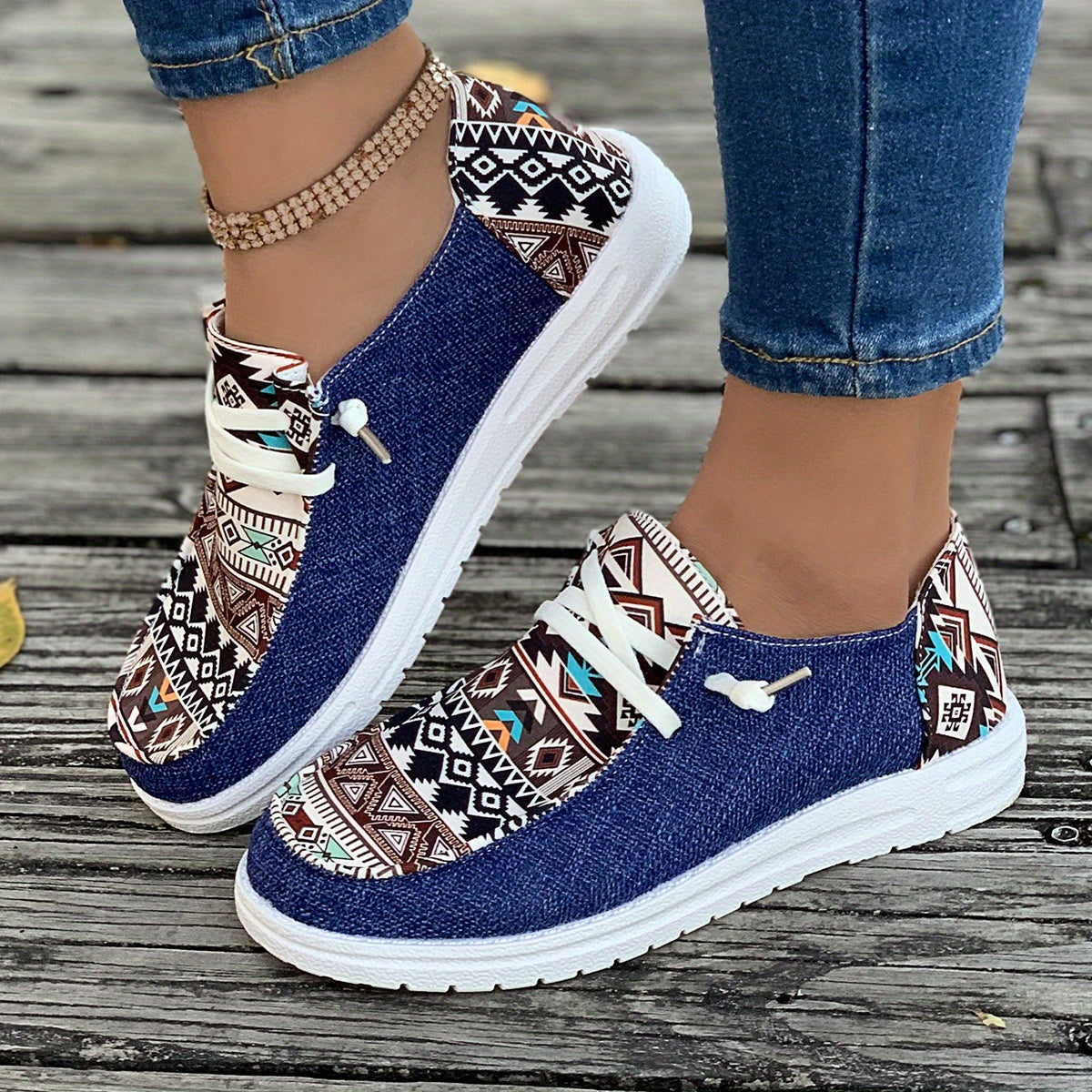 Vibeke | Stilfulde Premium Casual Sneakers med Print