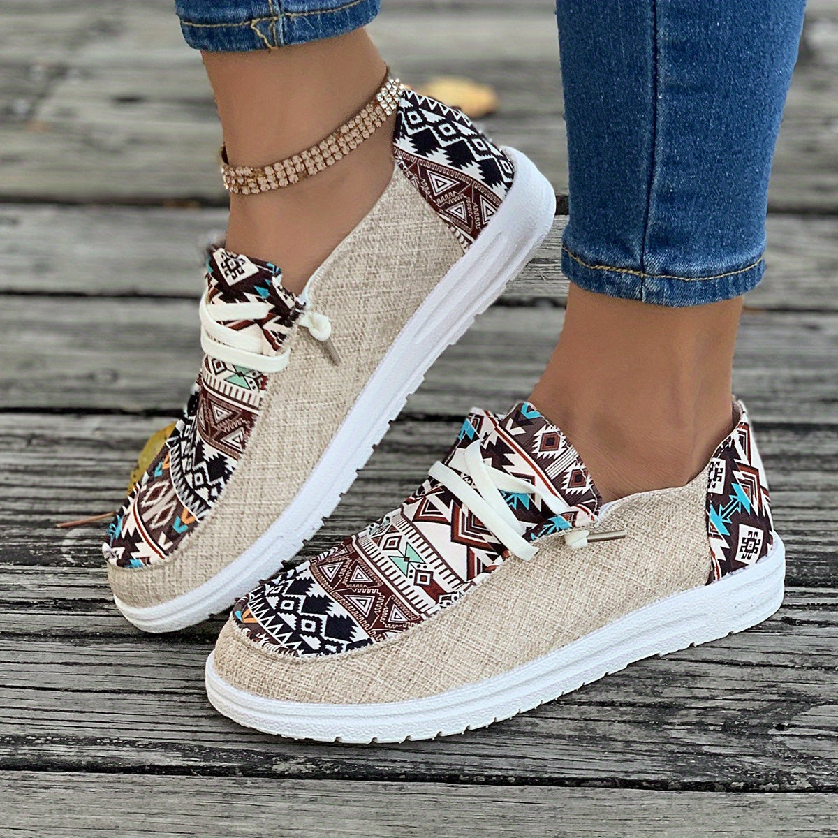 Vibeke | Stilfulde Premium Casual Sneakers med Print