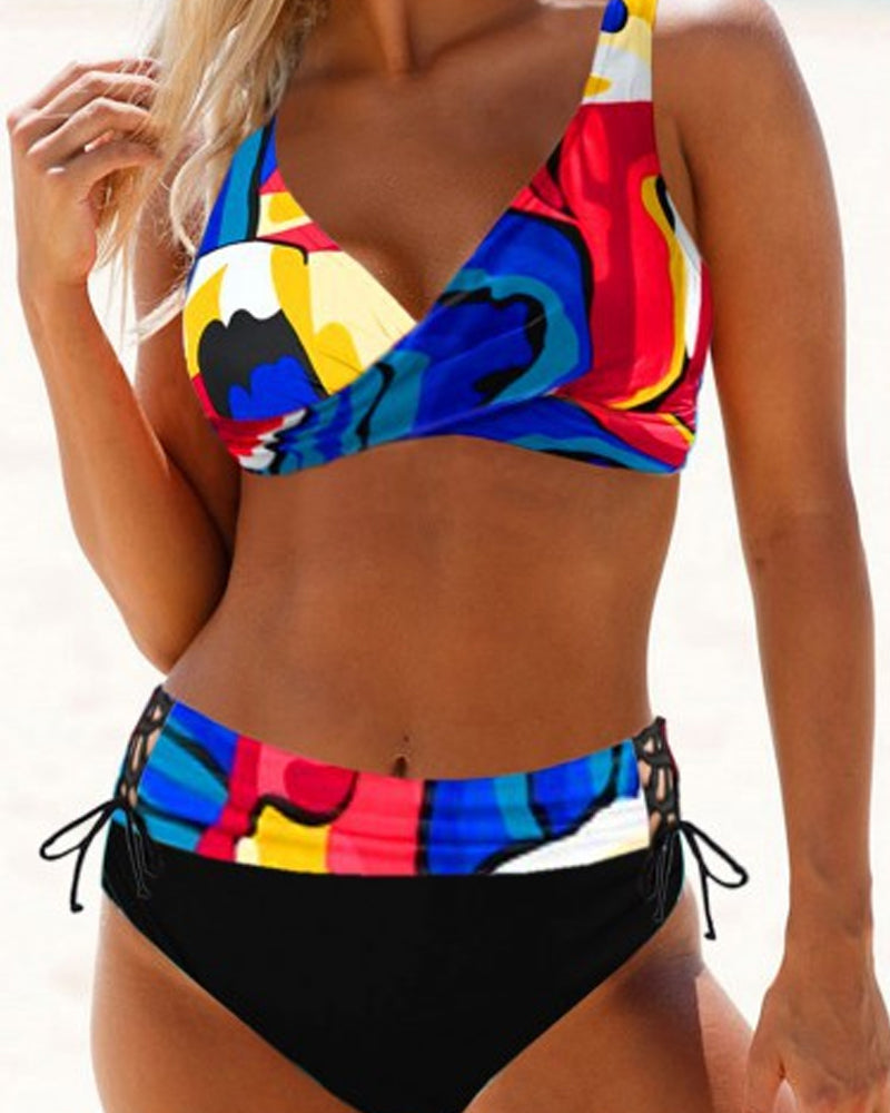 Earle | Farverig bikinibadedragt