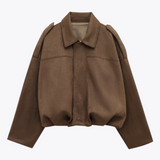 Mette™ | Suede Bomberjakke