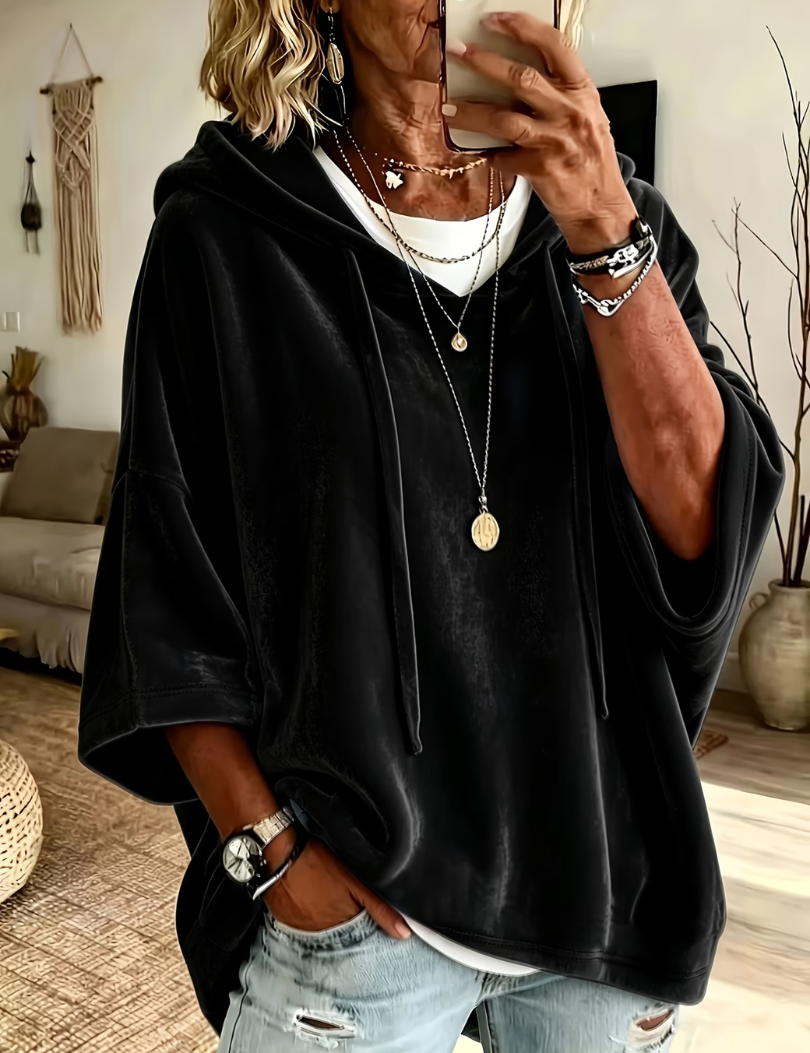 Noemi | Luxe Velours Oversized Hoodie