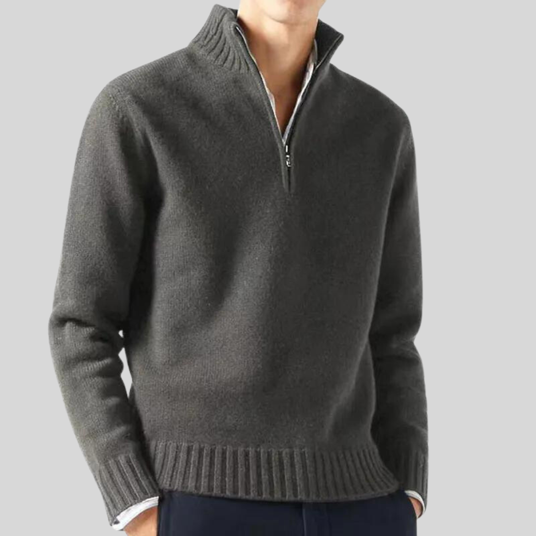 Andreas | Luksuriøs halv-zip sweater