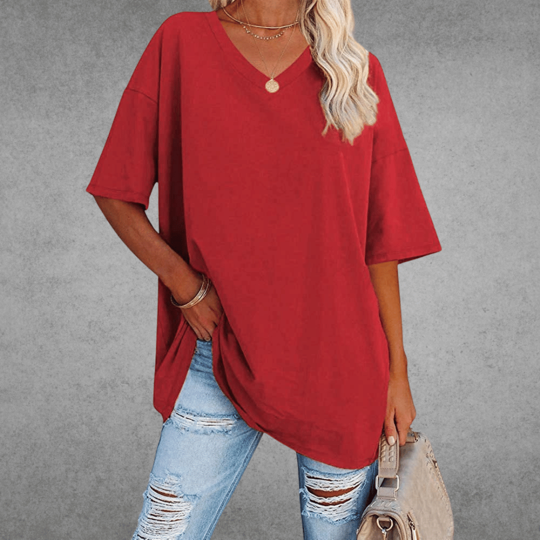 Nikita | Stilfuld Oversized V-Neck T-shirt