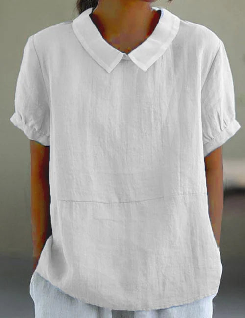 Amalie™ | Casual Bluse med Krave og Pufærmer