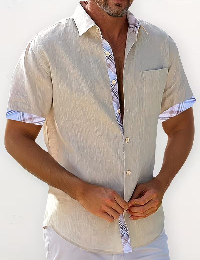 Kolby - Patchwork Ternet Skjorte Med Lomme