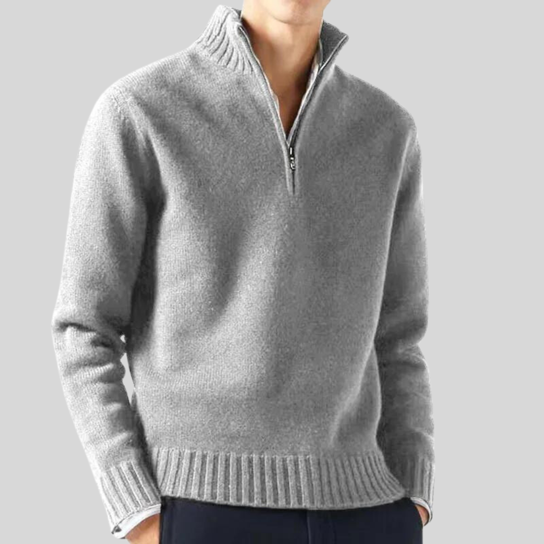 Andreas | Luksuriøs halv-zip sweater