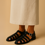 Renaud™ | Elegant lukket sandal med rem og spænde