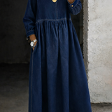 Alma Vintage Denim Maxikjole