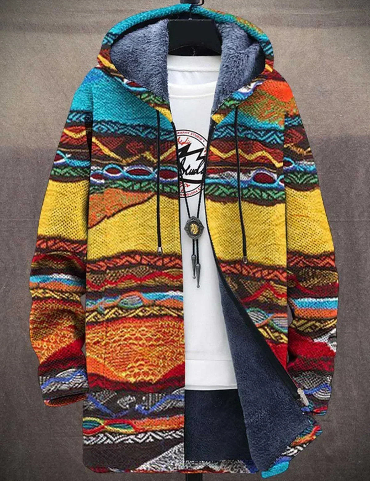 Sam | Luksuriøs Kunst-Inspireret Cardigan
