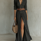 Helena Maxikjole Med Knapper