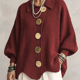 Lærke Oversize Cardigan Med Metalknapper