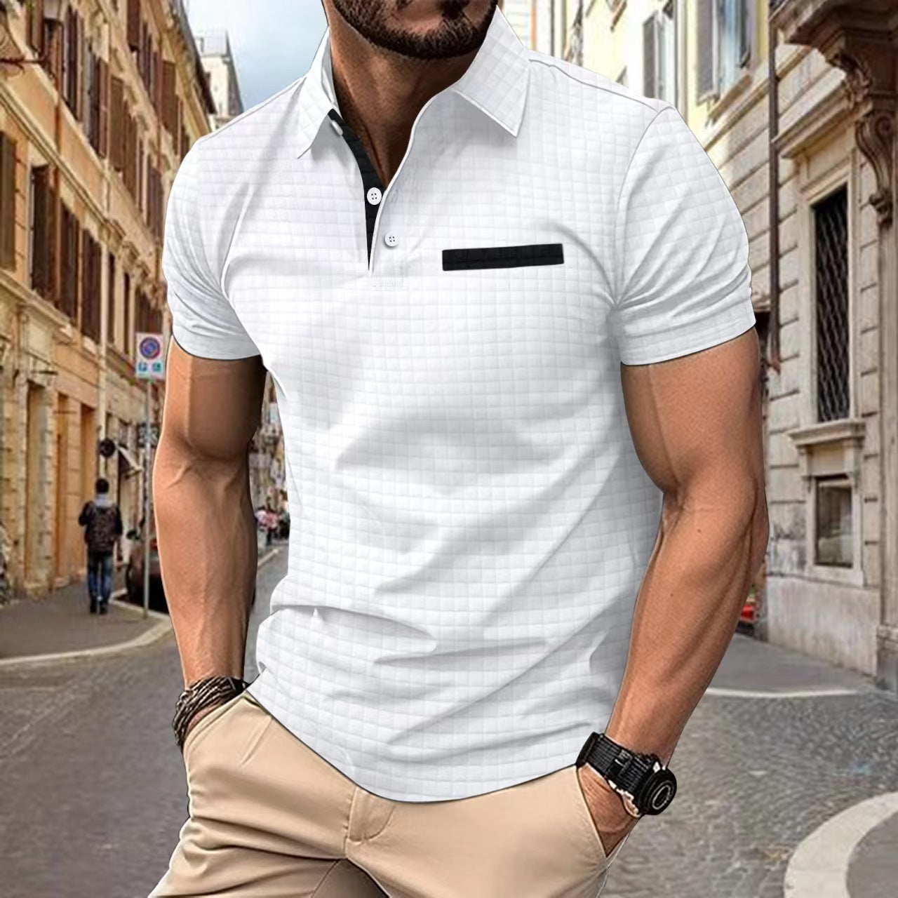 Arne™ | Struktureret poloshirt