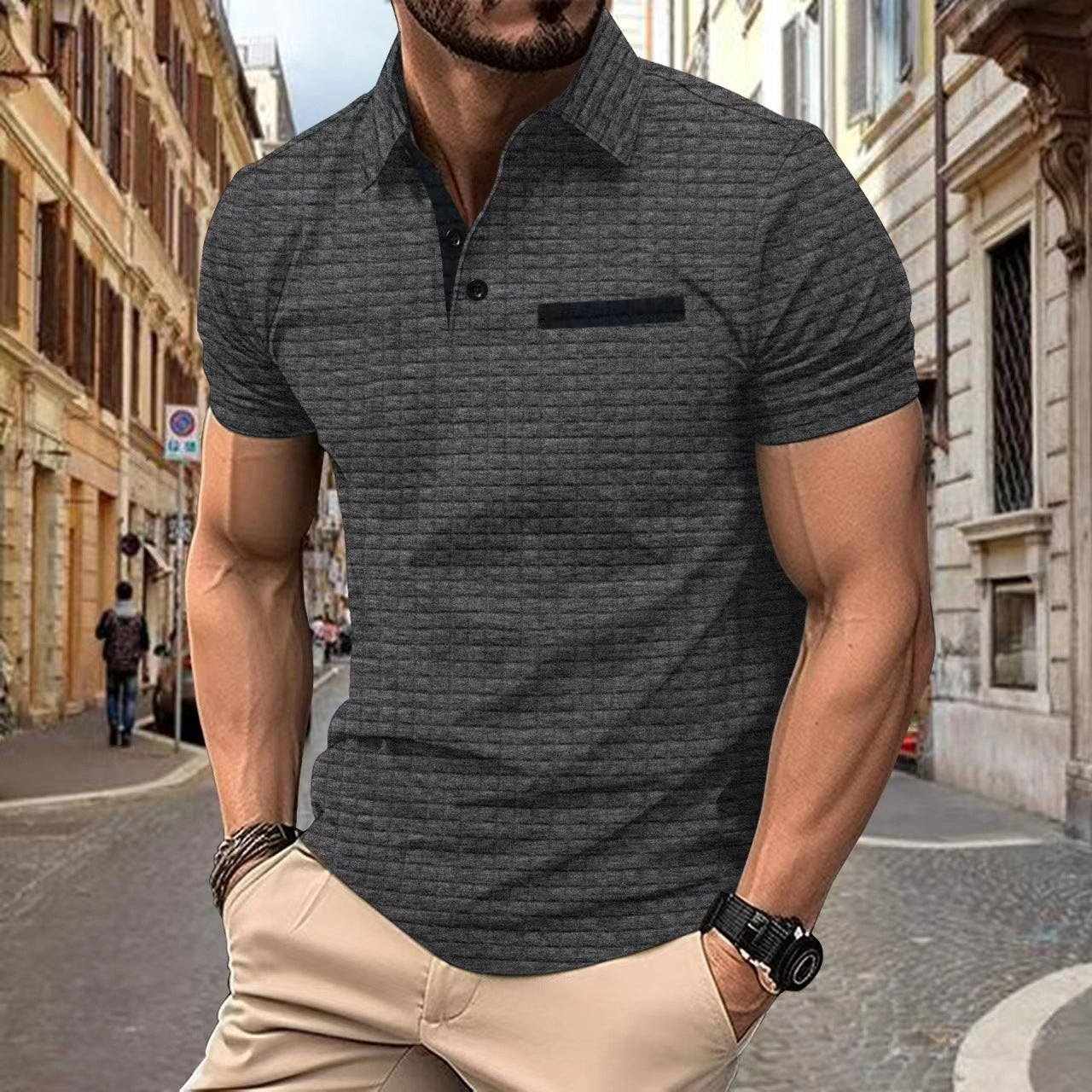 Arne™ | Struktureret poloshirt