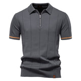 Per™ | Struktur-Zip-Poloshirt