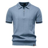 Per™ | Struktur-Zip-Poloshirt