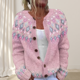 Lara | Los strikket elegant vest med mønster