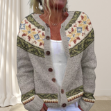 Lara | Los strikket elegant vest med mønster