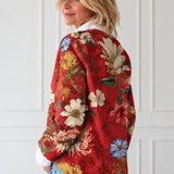 Freja Vintage Blomstret Cardigan Med Knapper