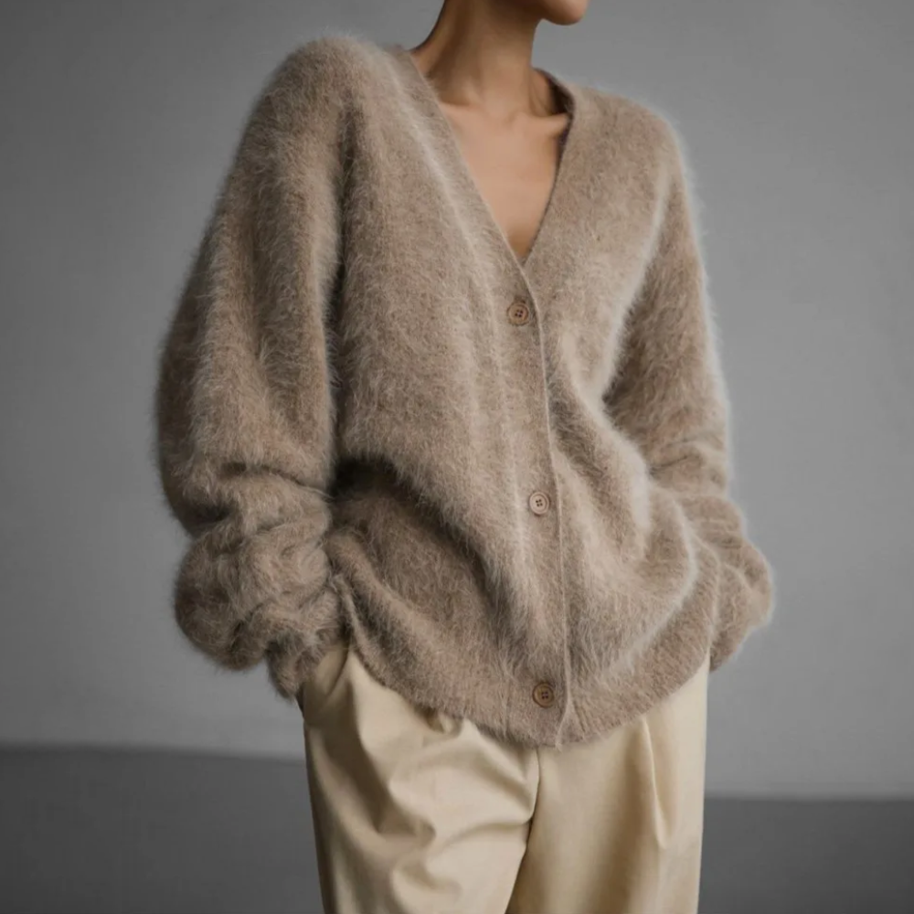 Serena | Stilfuld cardigan i pels
