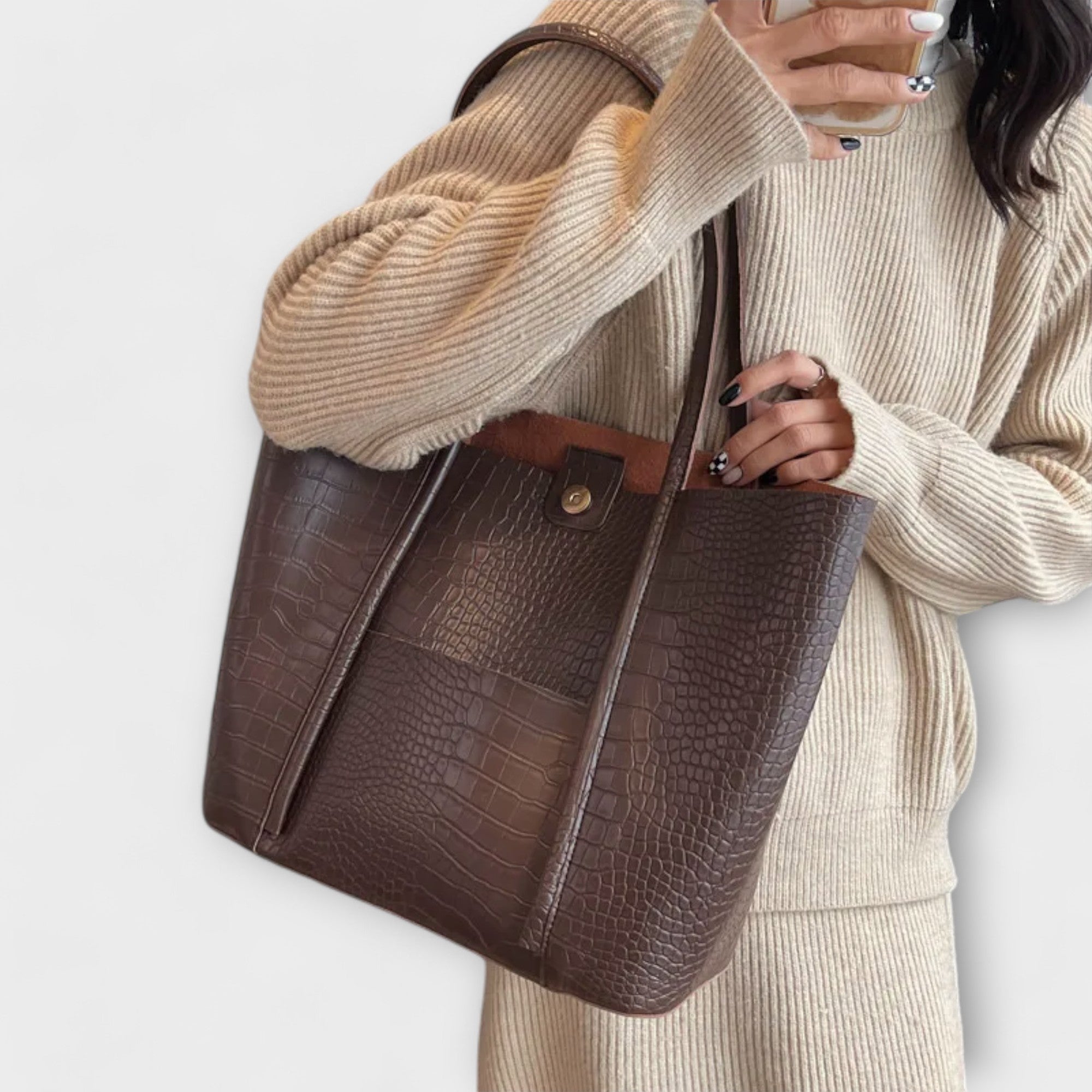 KAREN | SKULDERTASKE MED VINTAGEUDTRYK