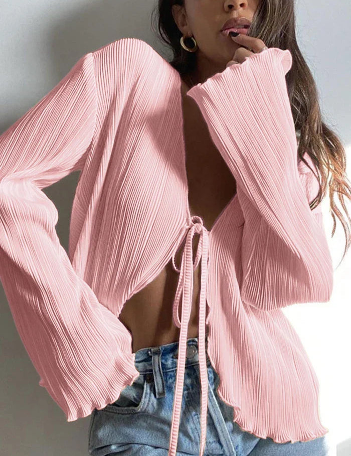 Mikaela™ | V-Hals Strik Top