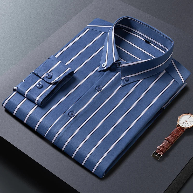 Levi | Elegant stribet herreskjorte