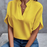 Annemie | Stilfuld V-Hals Flydende Bluse
