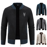 August | Strikket Herrecardigan med Hjortemotiv