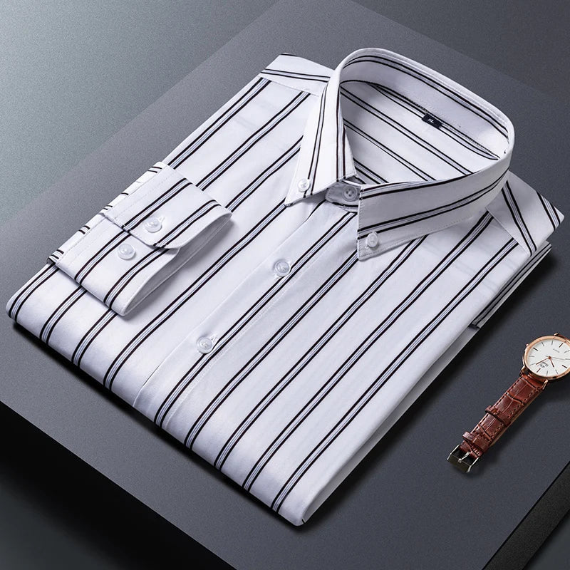 Levi | Elegant stribet herreskjorte