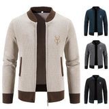 August | Strikket Herrecardigan med Hjortemotiv