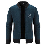 August | Strikket Herrecardigan med Hjortemotiv