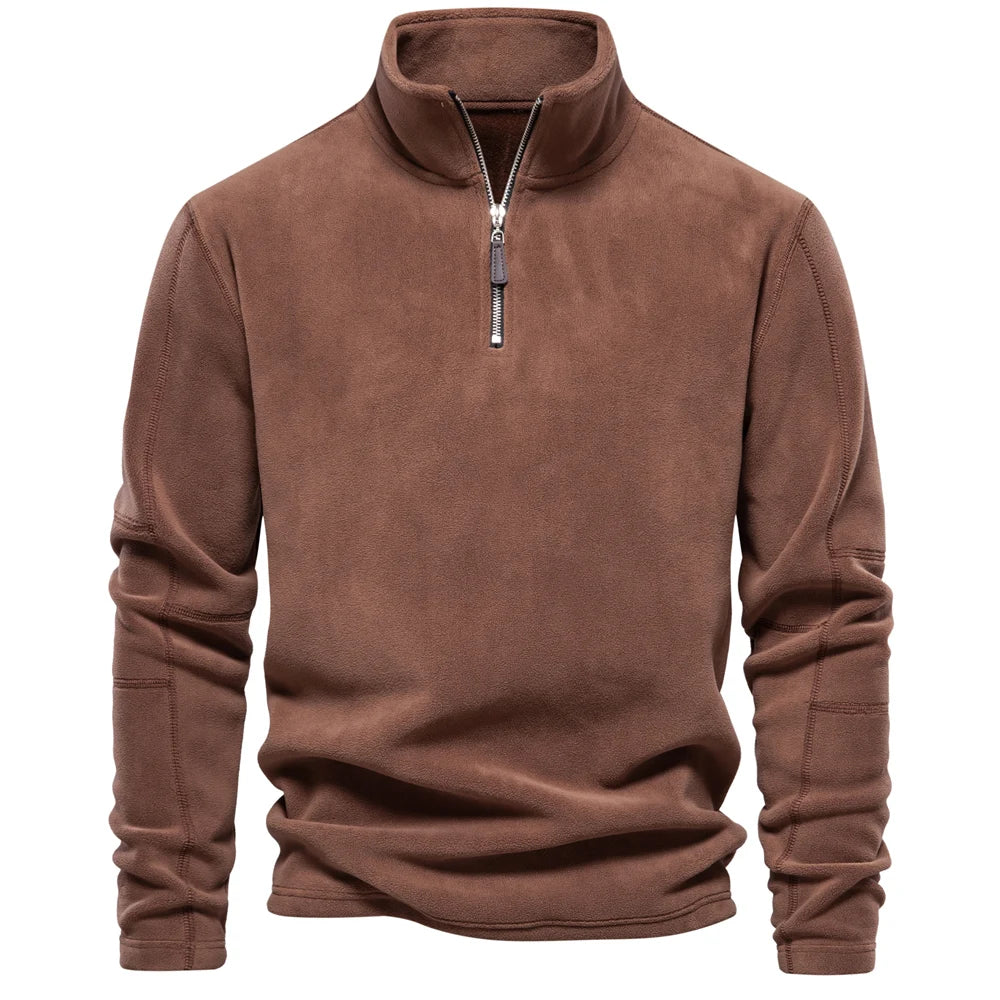 Henrik | Varm fleece krave sweatshirt