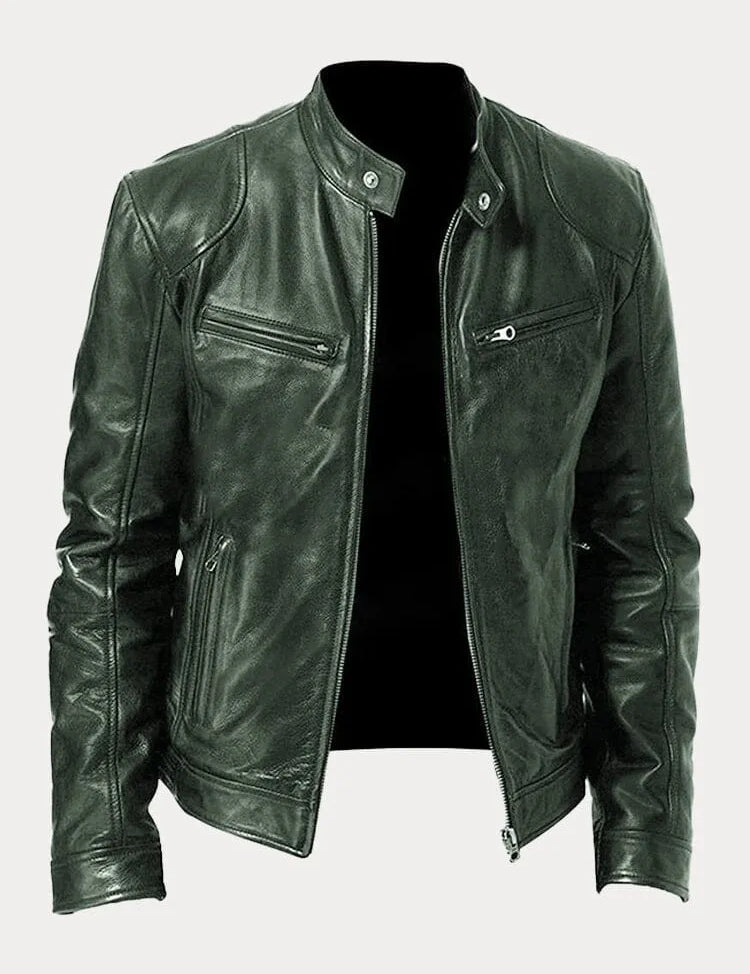 Victor | Casual Læderjakke - Tidløst Design og Komfort