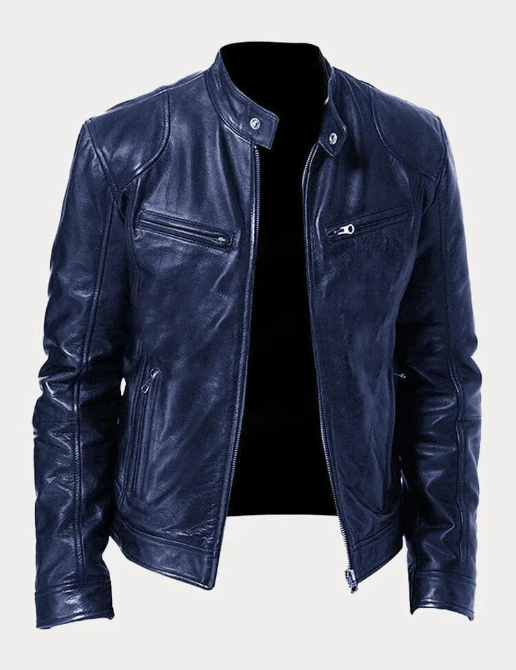 Victor | Casual Læderjakke - Tidløst Design og Komfort