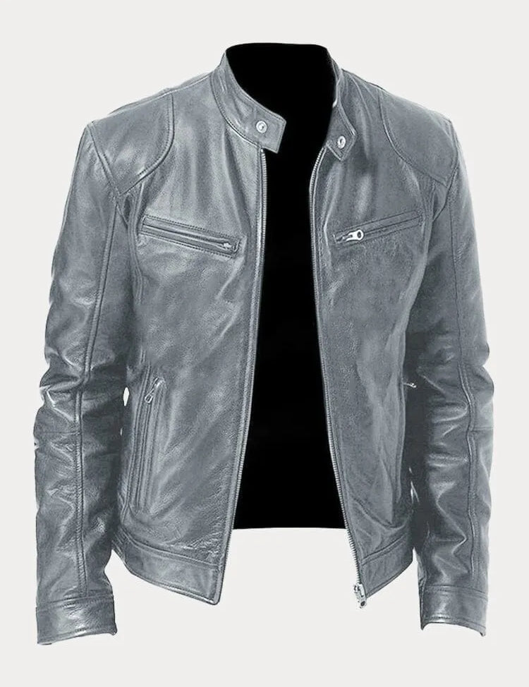 Victor | Casual Læderjakke - Tidløst Design og Komfort