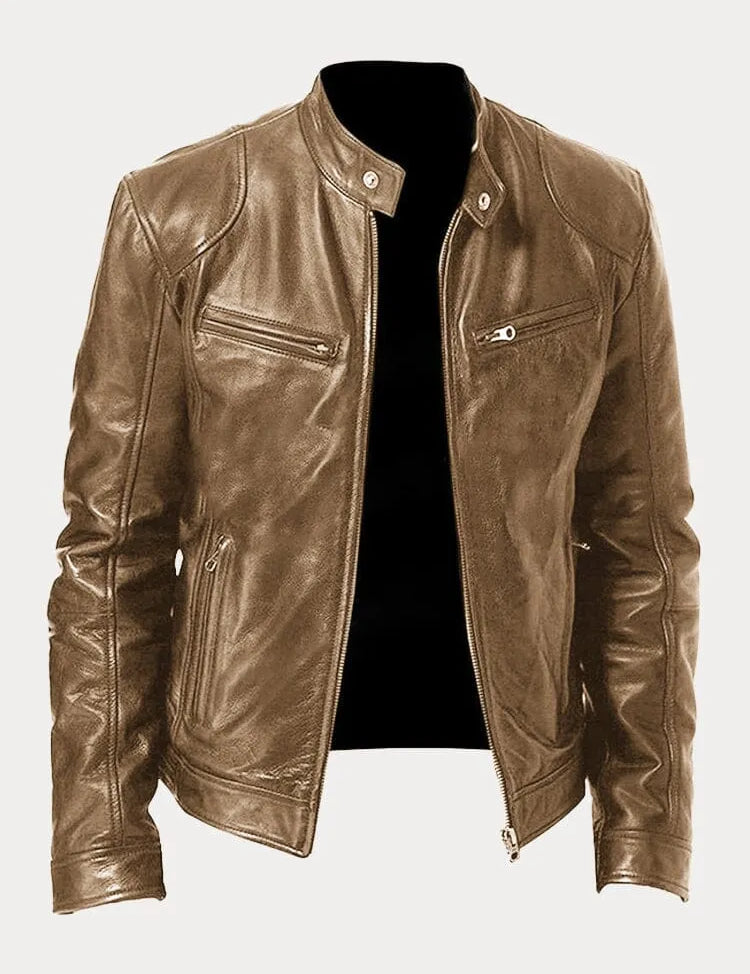 Victor | Casual Læderjakke - Tidløst Design og Komfort