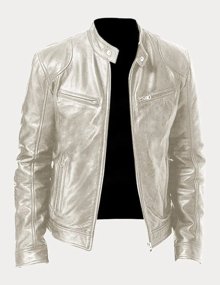Victor | Casual Læderjakke - Tidløst Design og Komfort