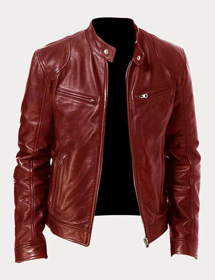 Victor | Casual Læderjakke - Tidløst Design og Komfort