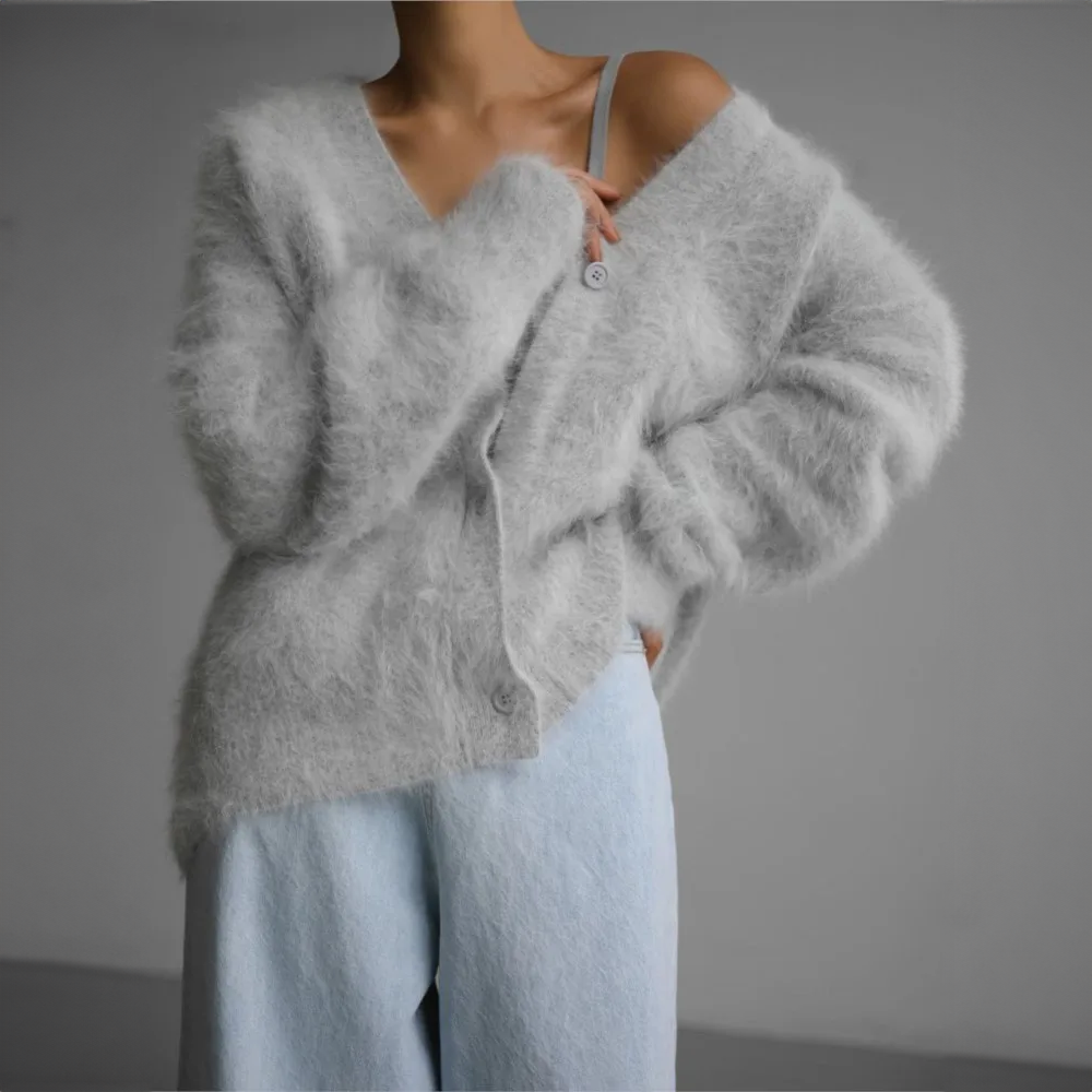 Serena | Stilfuld cardigan i pels