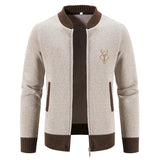 August | Strikket Herrecardigan med Hjortemotiv