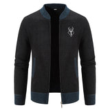 August | Strikket Herrecardigan med Hjortemotiv