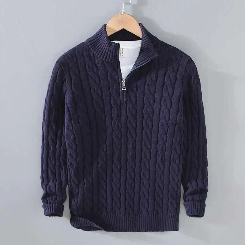 Marco | Sweater med halv lynlås