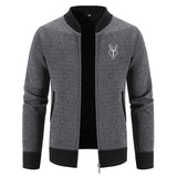 August | Strikket Herrecardigan med Hjortemotiv