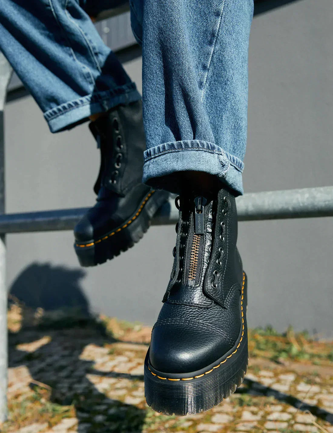 Gry™ | Stilfulde Zip-Up Platform Støvler