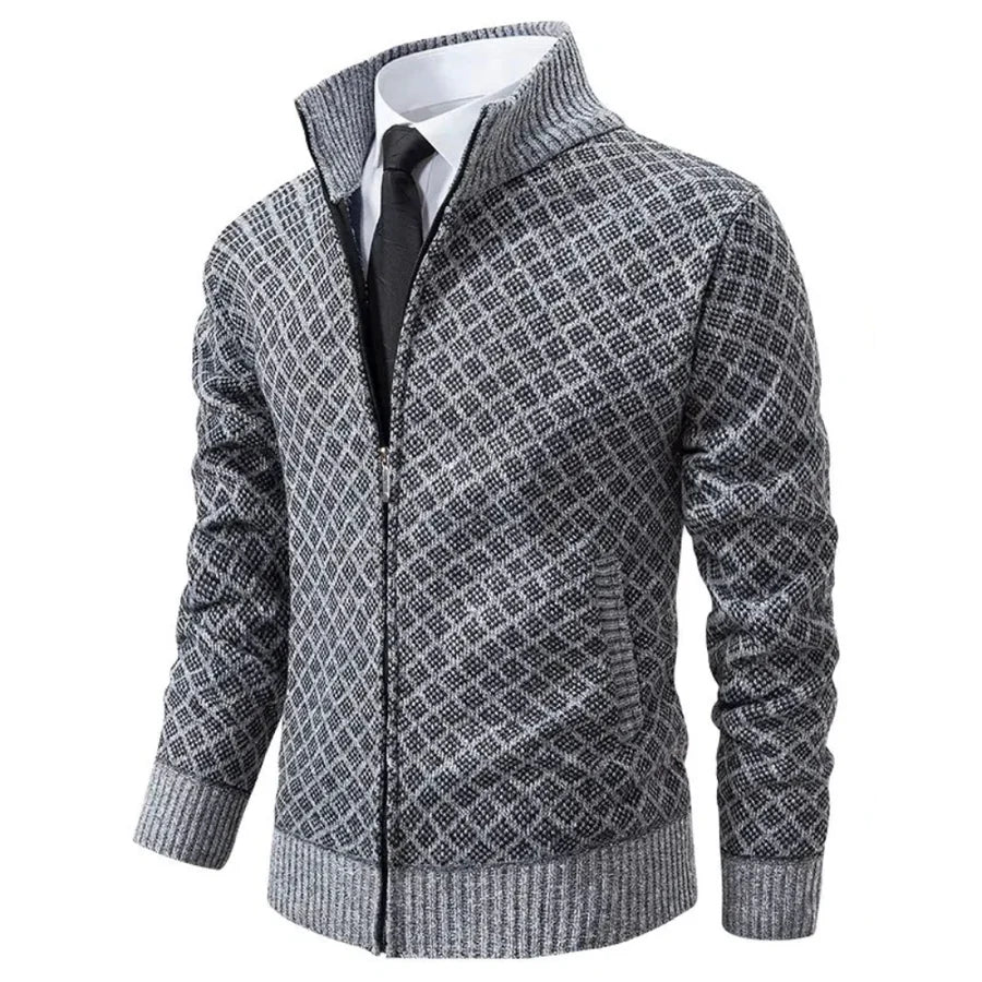 Premium cardigan med lynlås