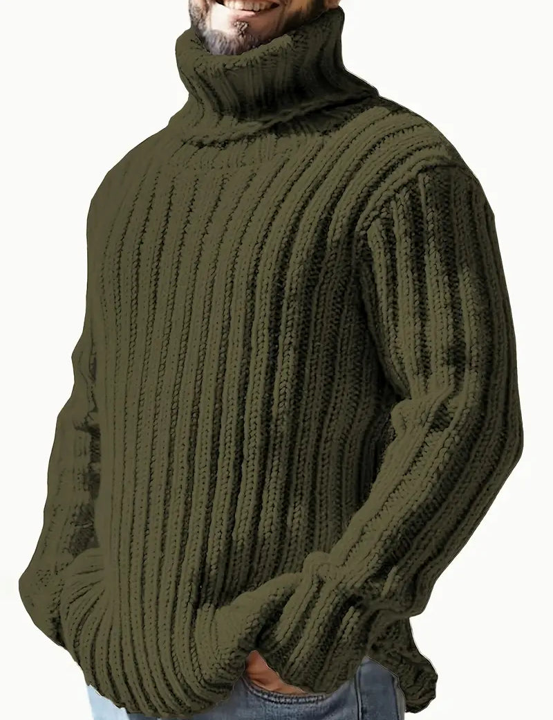 August | Strikket Uldblanding Rullekrave Sweater