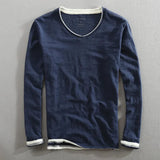 Premium Langærmet Bomulds T-shirt